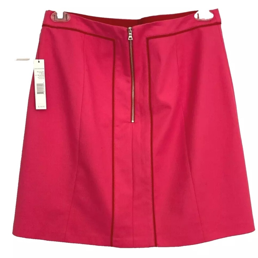 FINAL SALE !! TAHARI Short Skirt Coton Elastane Zip Size-12 NWT